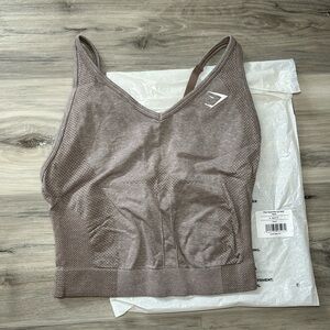 Gymshark Brown Seamless 2.0 Midi Tank